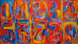 Jasper Johns Zero Nine painting Jasper Johns Zero Nine painting