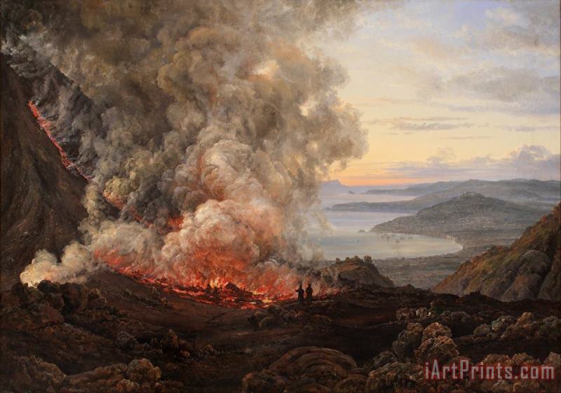 J.C. Dahl Eruption of The Volcano Vesuvius Art Print