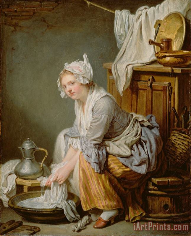 Jean-Baptiste Greuze  The Laundress (la Blanchisseuse) Art Painting