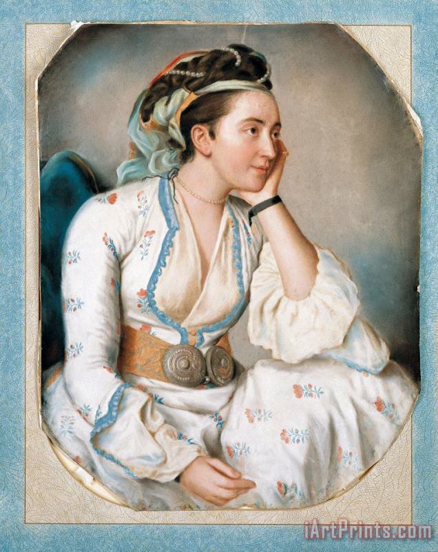 A Woman in Turkish Dress painting - Jean-Etienne Liotard A Woman in Turkish Dress Art Print