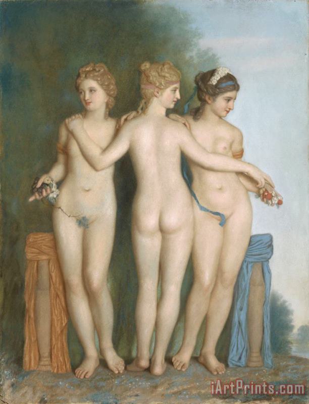 Jean-Etienne Liotard De Drie Gratien Naar Het Antieke Romeinse Beeld in De Borghese Verzameling Te Rome Art Painting
