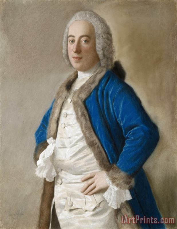 Jean-Etienne Liotard Portret Van Joseph Bouer, Koopman Te Genua Art Print