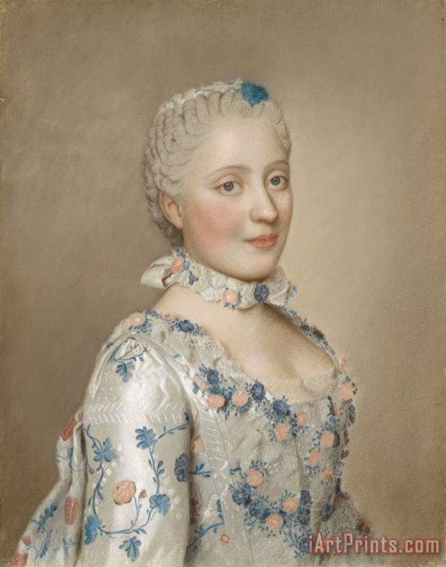 Jean-Etienne Liotard Portret Van Marie Josephe Van Saksen (1731 67), Dauphine Van Frankrijk Art Print
