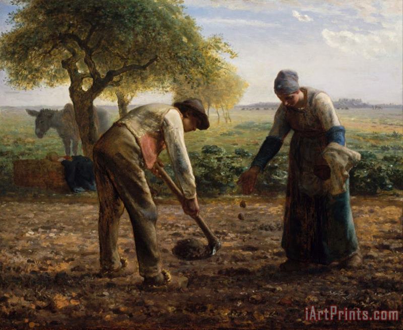 Jean-Francois Millet Potato Planters Art Painting