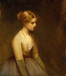 Jean-Jacques Henner Study Of A Fair Haired Beauty painting
