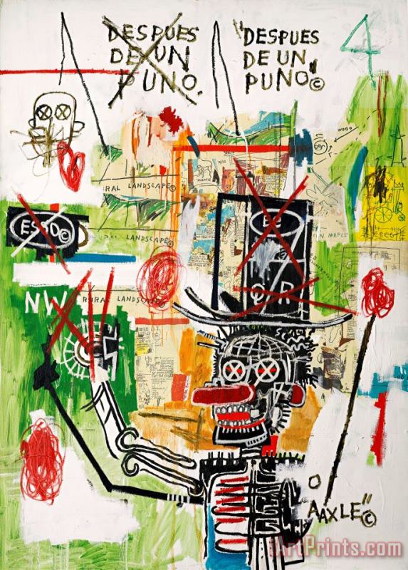 After Puno painting - Jean-michel Basquiat After Puno Art Print