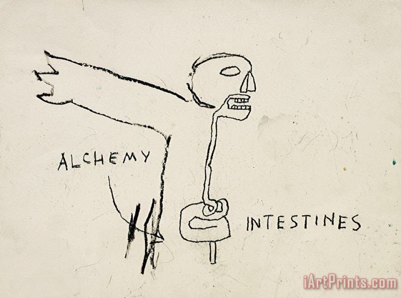 Alchemy, 1985 painting - Jean-michel Basquiat Alchemy, 1985 Art Print