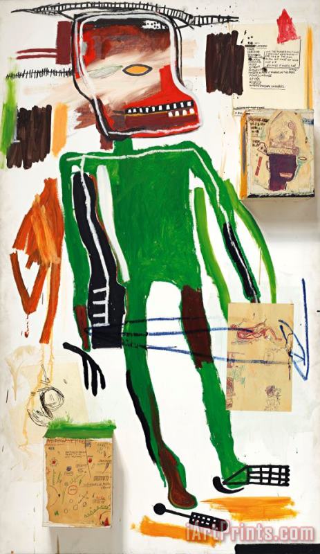 Jean-michel Basquiat Because It Hurts The Lungs, 1986 Art Painting