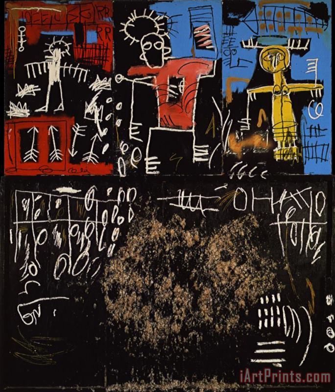 Jean-michel Basquiat Black Tar And Feathers Art Print