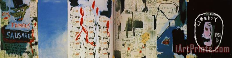 Jean-michel Basquiat Brother's Sausage Art Painting