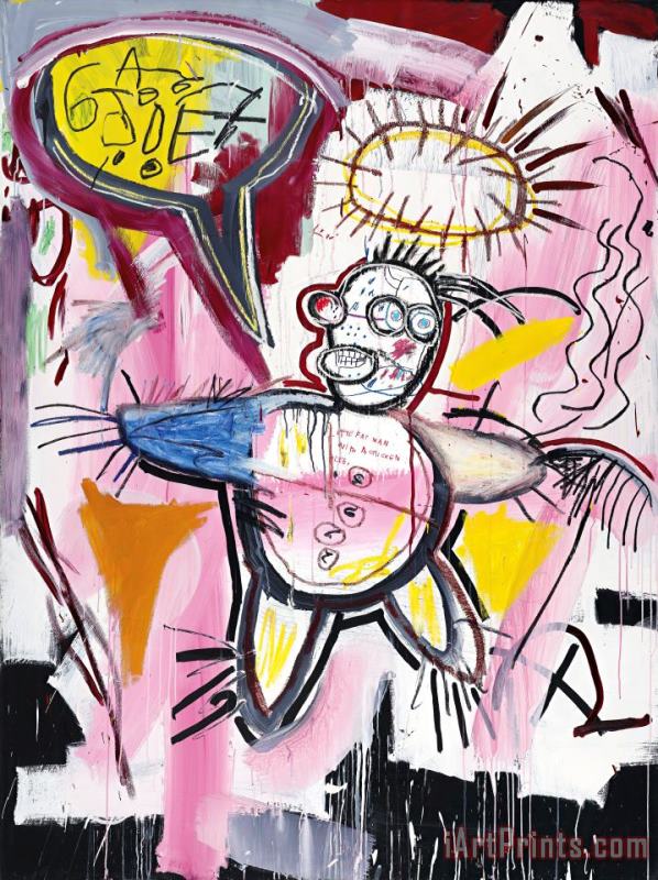 Donut Revenge, 1982 painting - Jean-michel Basquiat Donut Revenge, 1982 Art Print