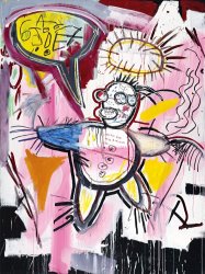 Jean-michel Basquiat Donut Revenge, 1982 painting