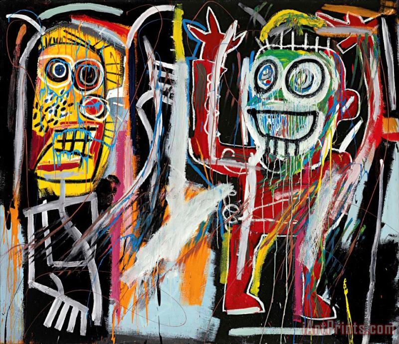 Dustheads, 1982 painting - Jean-michel Basquiat Dustheads, 1982 Art Print