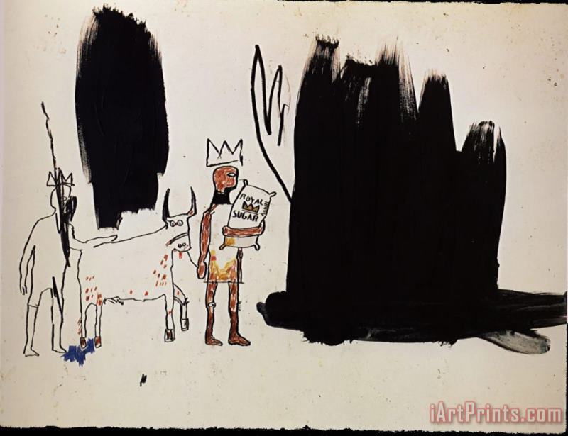 Jean-michel Basquiat Dwellers in The Marshes Art Painting