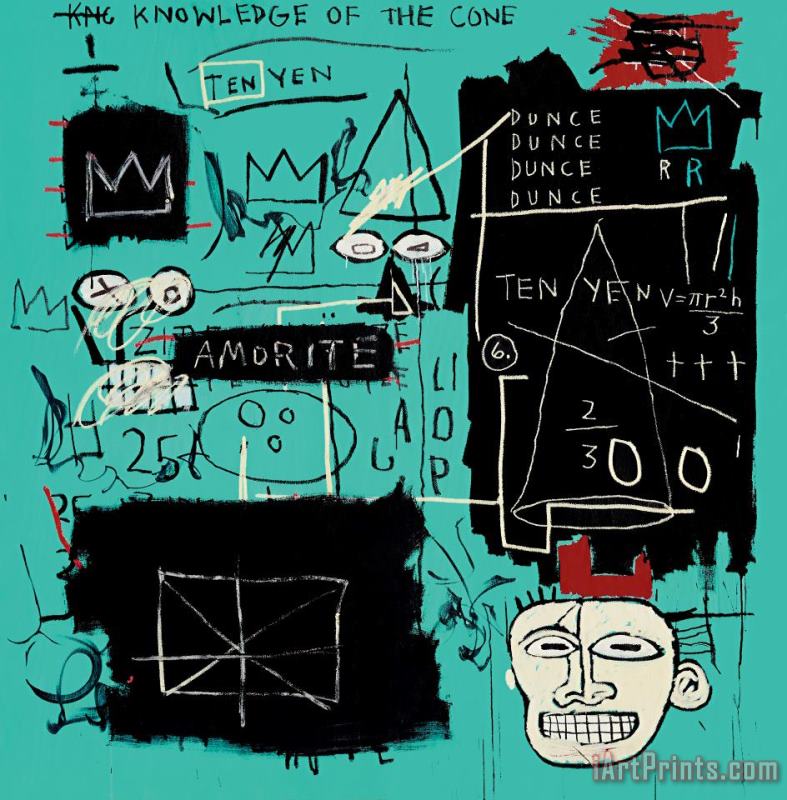 Jean-michel Basquiat Equals Pi, 1982 Art Painting