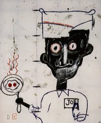 Jean-michel Basquiat Eyes And Eggs painting