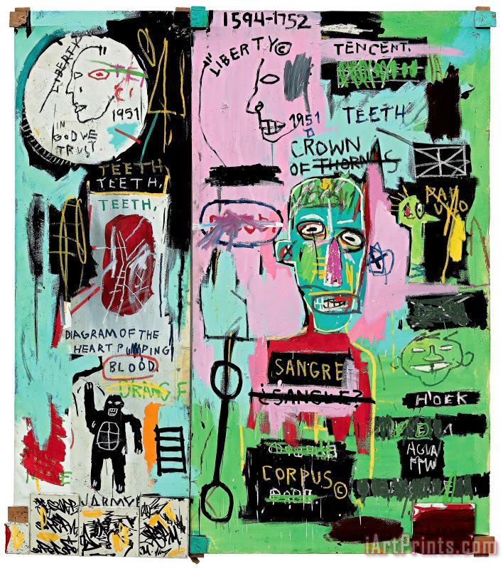 In Italian painting - Jean-michel Basquiat In Italian Art Print
