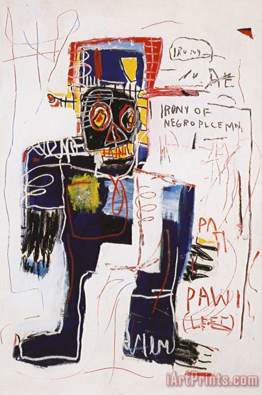 Jean-michel Basquiat Ironew York of The Negro Policeman Art Painting