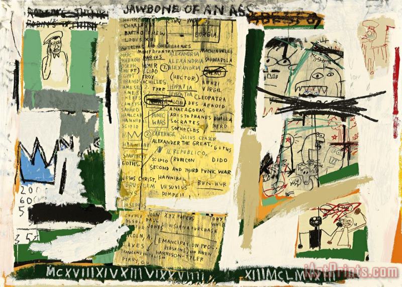 Jawbone of an Ass, 1982 2005 painting - Jean-michel Basquiat Jawbone of an Ass, 1982 2005 Art Print