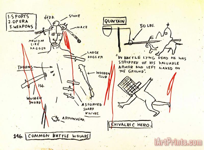 Mace painting - Jean-michel Basquiat Mace Art Print