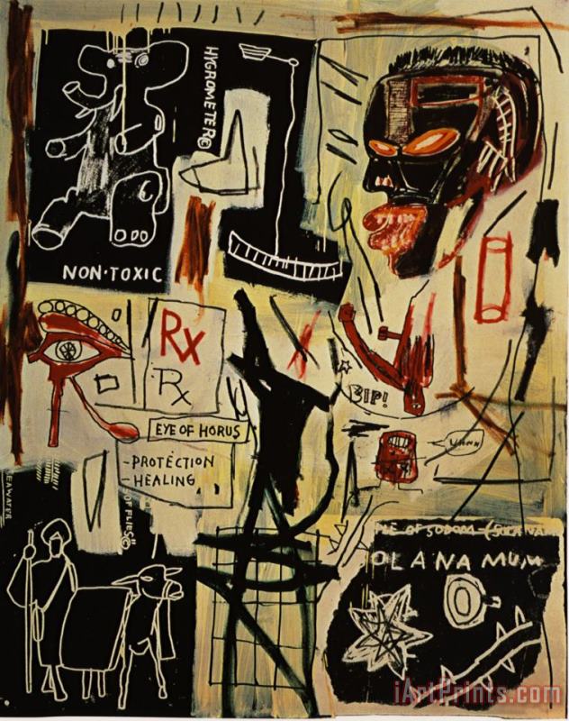 Jean-michel Basquiat Melting Point of Ice Art Painting