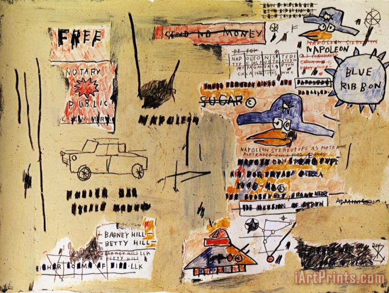 Jean-michel Basquiat Napoleon Stereotype As Portrayed Art Print