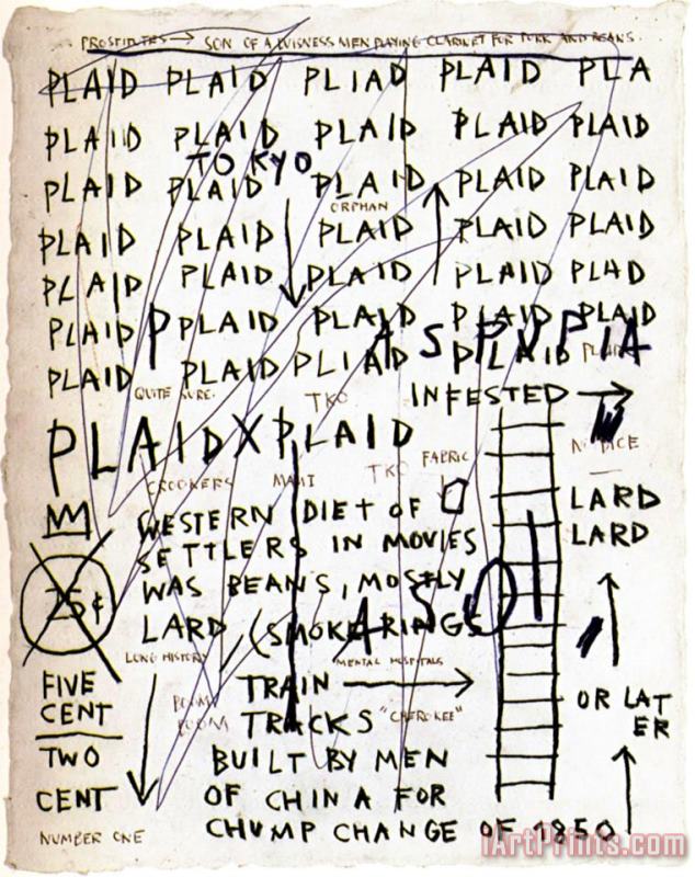 Not Detected 203870 painting - Jean-michel Basquiat Not Detected 203870 Art Print