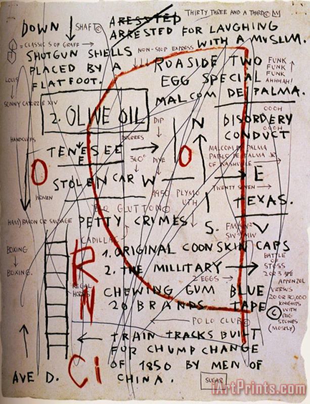 Jean-michel Basquiat Olive Oil Art Print