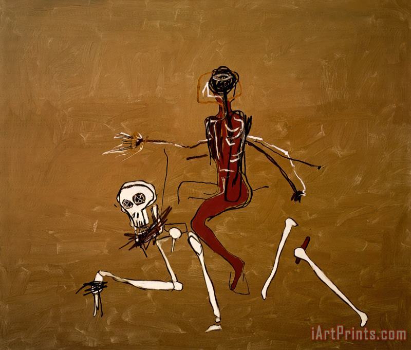 Jean-michel Basquiat Riding with Death Art Painting