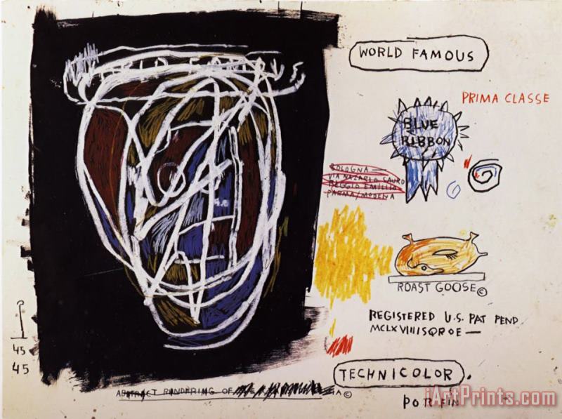 Roast painting - Jean-michel Basquiat Roast Art Print