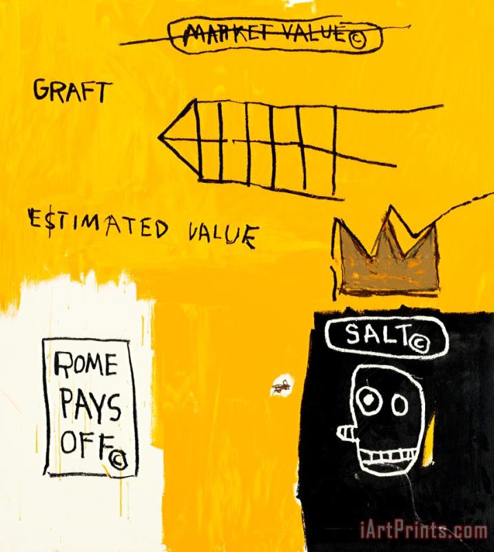 Jean-michel Basquiat Rome Pays Off Art Painting