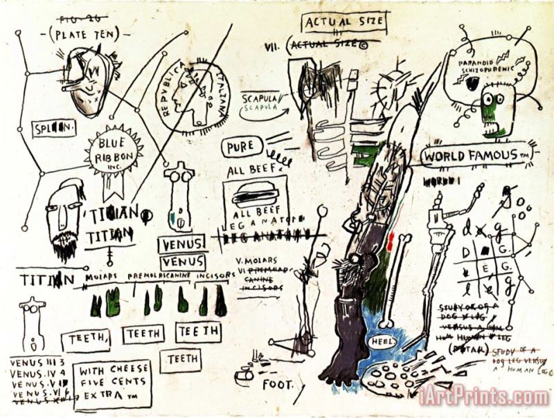 Jean-michel Basquiat Titian Art Painting