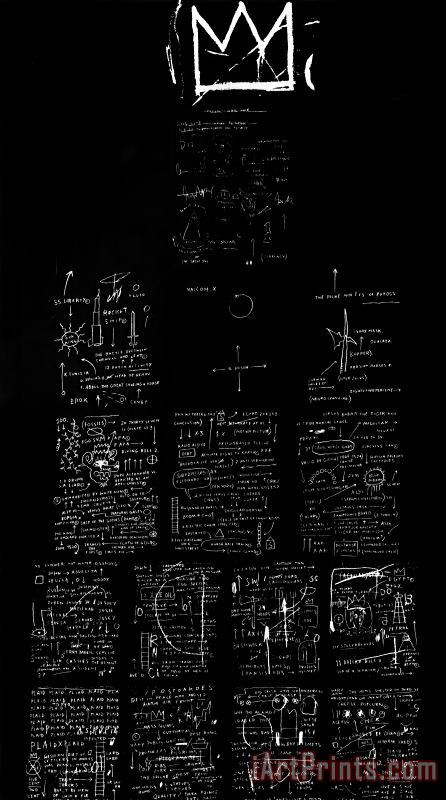 Tuxedo painting - Jean-michel Basquiat Tuxedo Art Print