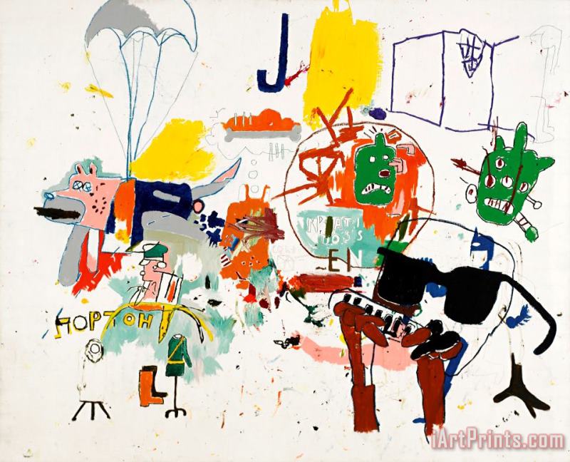 Untitled painting - Jean-michel Basquiat Untitled Art Print