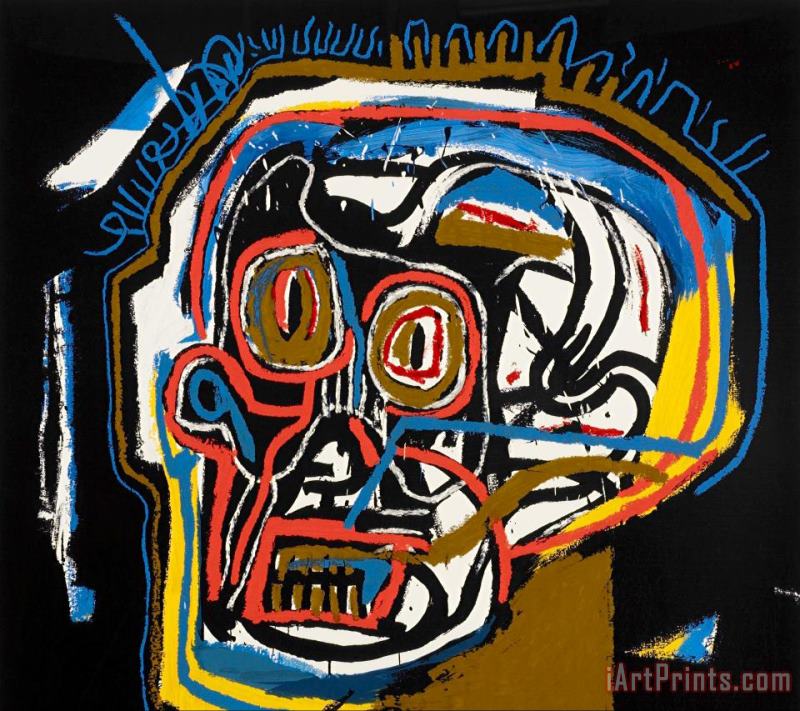 Untitled (head), 1982 painting - Jean-michel Basquiat Untitled (head), 1982 Art Print