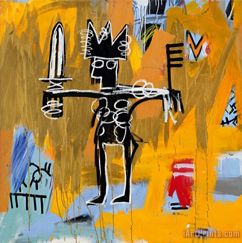 Jean-michel Basquiat Untitled (julius Caesar on Gold) Art Print