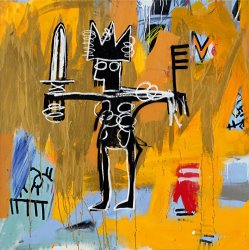 Jean-michel Basquiat Untitled (julius Caesar on Gold) painting