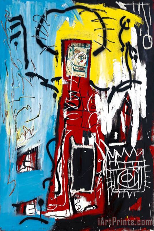 Untitled (one Eyed Man Or Xerox Face), 1982 painting - Jean-michel Basquiat Untitled (one Eyed Man Or Xerox Face), 1982 Art Print