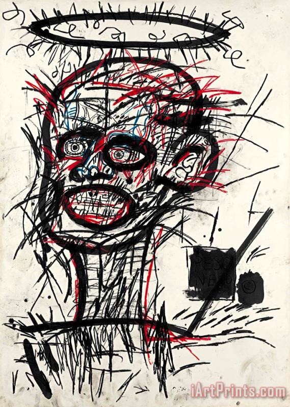 Untitled, 1982 painting - Jean-michel Basquiat Untitled, 1982 Art Print