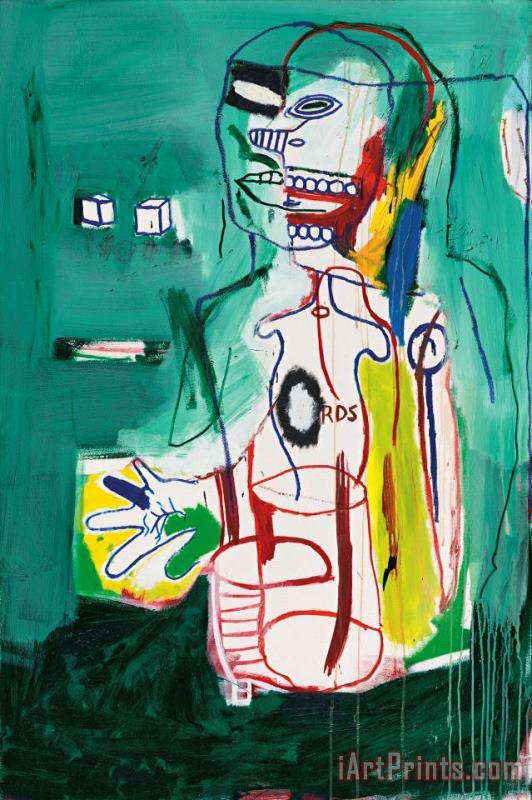 Untitled, 1984 painting - Jean-michel Basquiat Untitled, 1984 Art Print