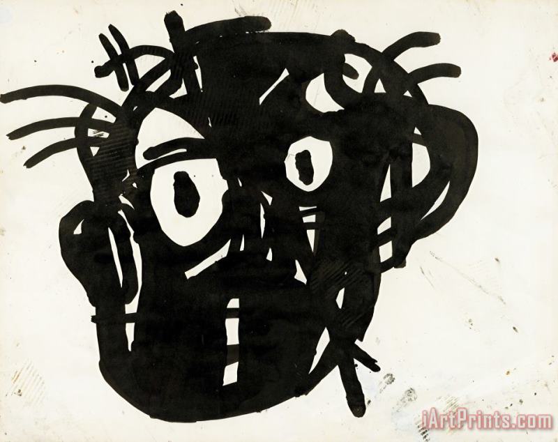 Untitled Head, 1982 painting - Jean-michel Basquiat Untitled Head, 1982 Art Print