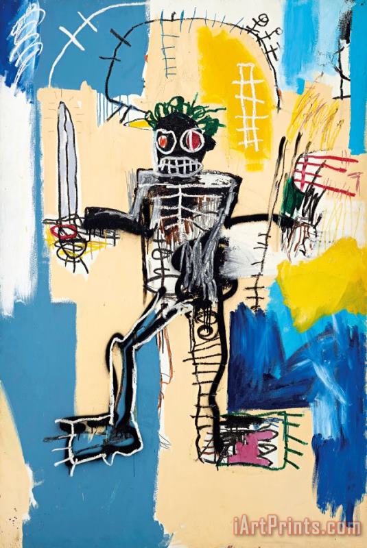Warrior, 1982 painting - Jean-michel Basquiat Warrior, 1982 Art Print