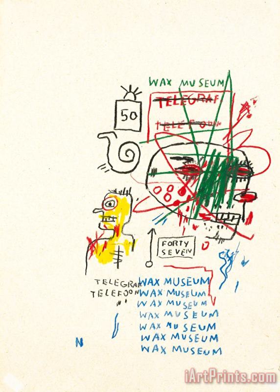 Jean-michel Basquiat Wax Museum Art Painting