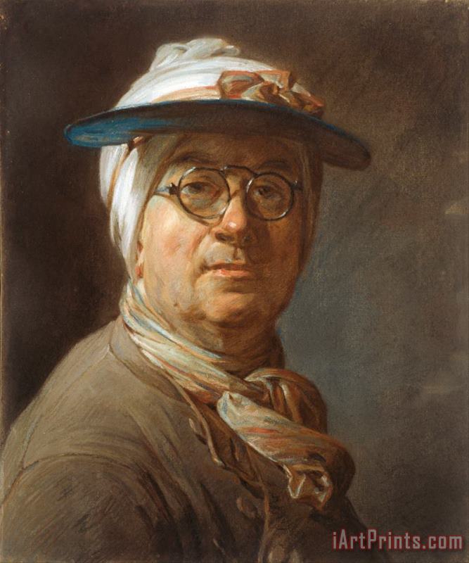Jean-Simeon Chardin Self Portrait with a Visor Art Print