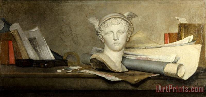 Jean-Simeon Chardin Still Life with Attributes of The Arts Art Print