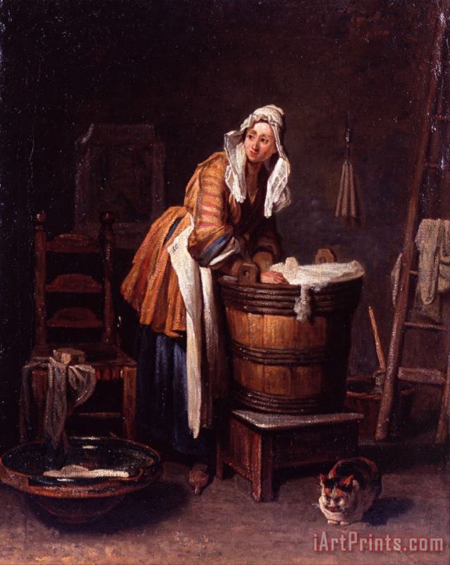 Jean-Simeon Chardin Washerwoman Art Painting