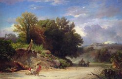 Jean Achille Benouville Landscape on the Outskirts of Rome painting