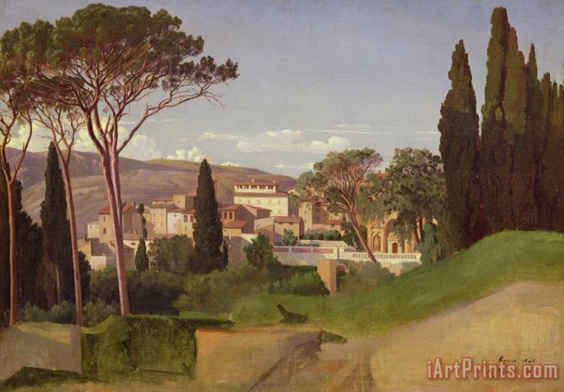 Jean Achille Benouville View of a Villa Art Print