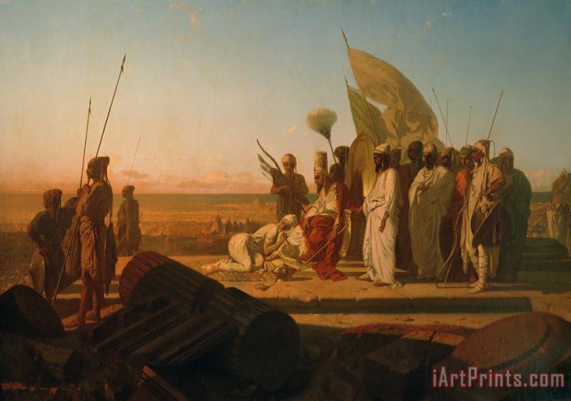 Xerxes at the Hellespont painting - Jean Adrien Guignet Xerxes at the Hellespont Art Print