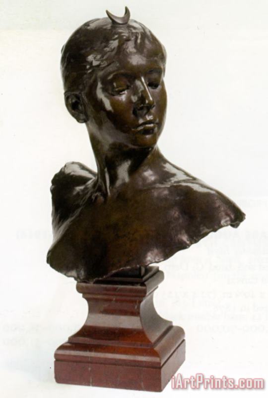 Jean Alexandre Joseph Falguiere Bust of Diana Art Painting